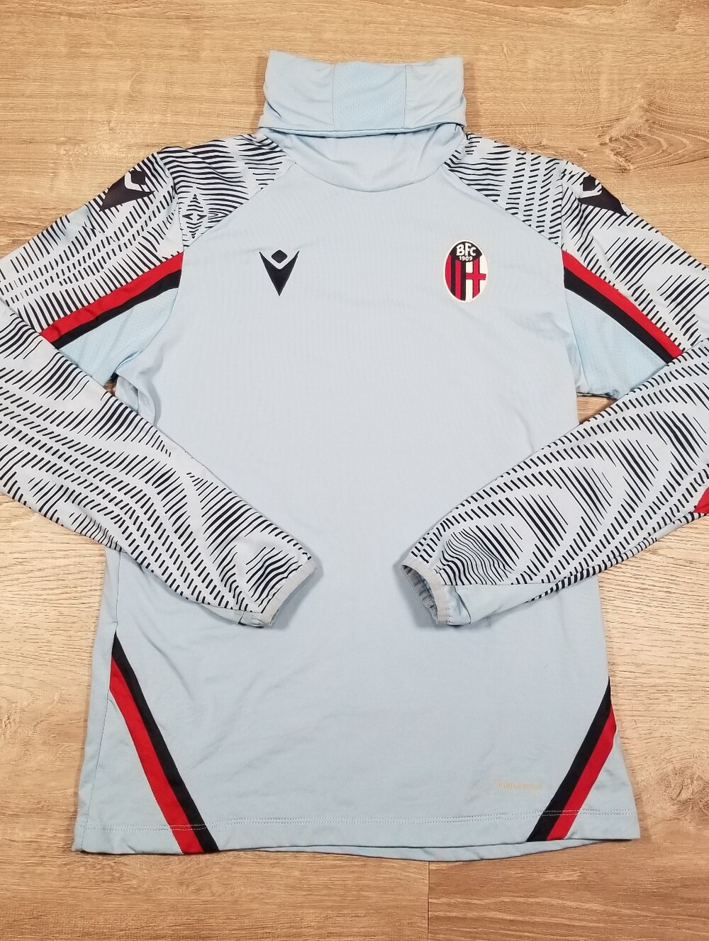 2021-22 Bologna FC Macron Drill Top Training Shirt Mens Small Soccer Futbol
